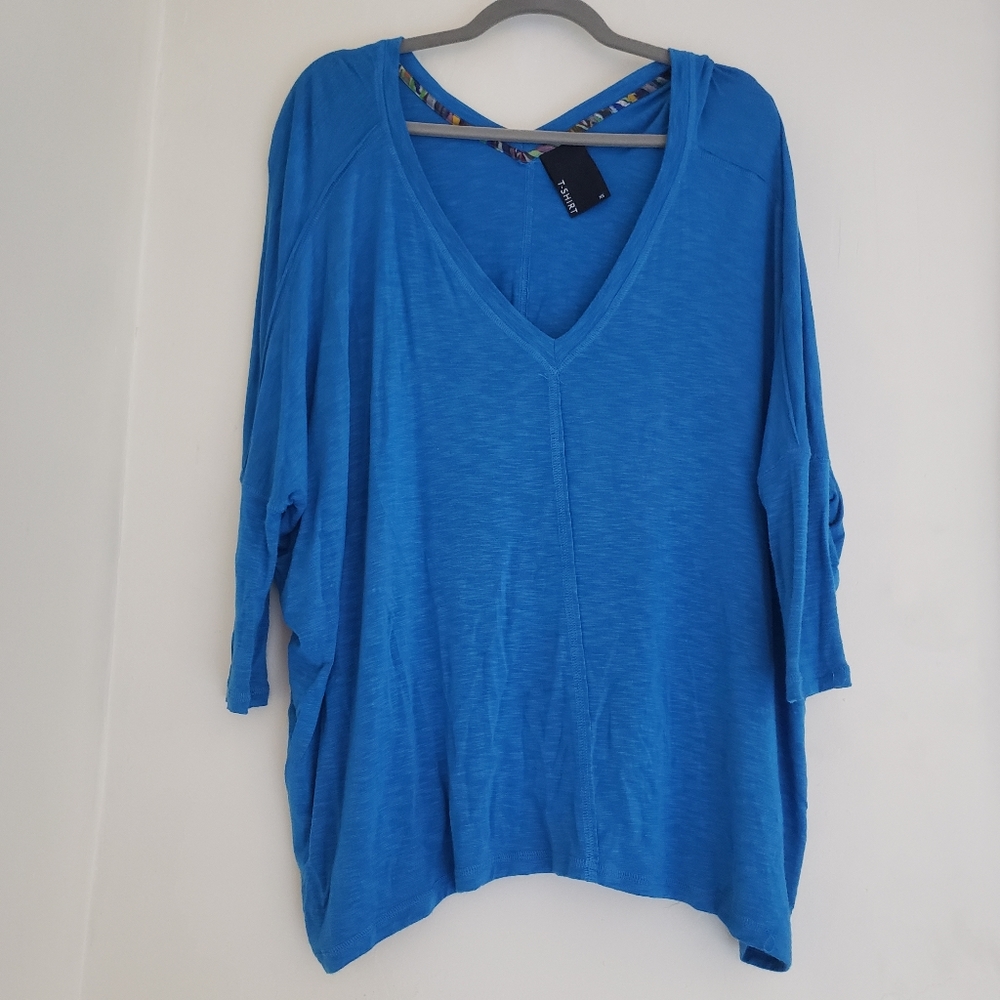 Blue Dolan sleeve T-shirt XS